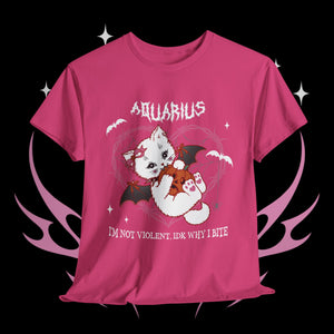 Aquarius Halloween Kitty Cat Unisex Short Sleeve Tee