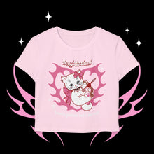 Load image into Gallery viewer, Sagittarius Kitty Cat Women&#39;s Baby Tee
