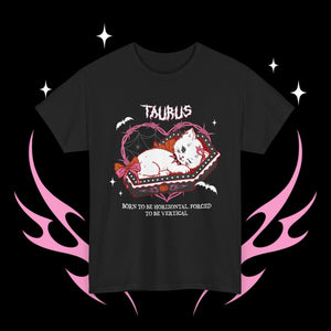 Taurus Halloween Kitty Cat Unisex Short Sleeve Tee