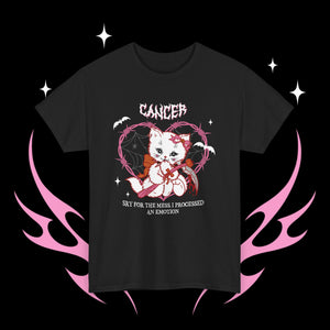 Cancer Halloween Kitty Cat Unisex Short Sleeve Tee