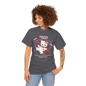 Pisces Halloween Kitty Cat Unisex Short Sleeve Tee