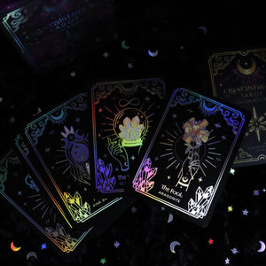 DISCOUNTED/IMPERFECT SILVER Crystalstruck Tarot© Card Deck (Limited Edition)