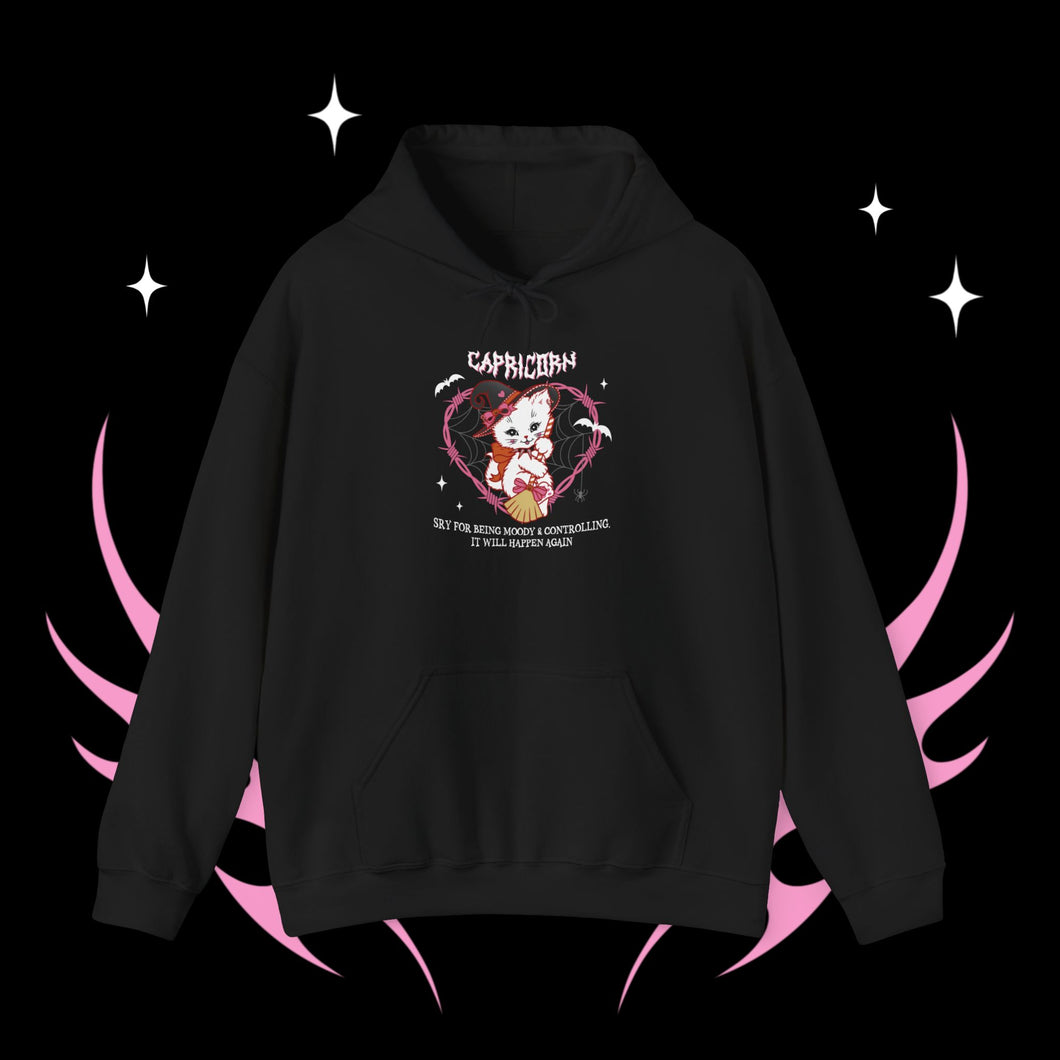 Capricorn Halloween Kitty Cat Unisex Hoodie