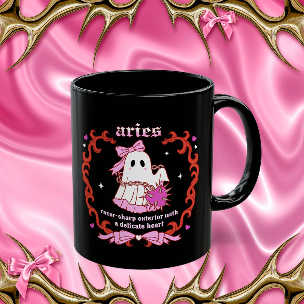 Aries Halloween Ghost Mug