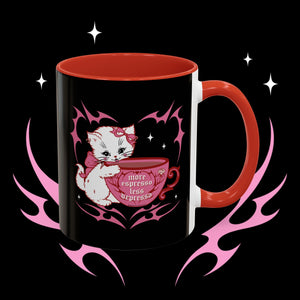 More Espresso Less Depresso Kitty Cat Coffee Mug (11oz)