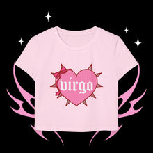 Load image into Gallery viewer, Virgo Spike Heart Women&#39;s Baby Tee
