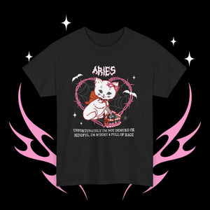 Aries Halloween Kitty Cat Unisex Short Sleeve Tee