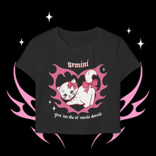 Load image into Gallery viewer, Gemini Kitty Cat Women&#39;s Baby Tee
