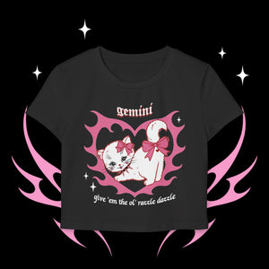 Gemini Kitty Cat Women's Baby Tee