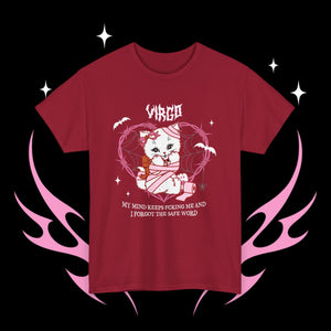 Virgo Halloween Kitty Cat Unisex Short Sleeve Tee