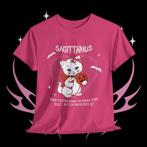 Sagittarius Halloween Kitty Cat Unisex Short Sleeve Tee