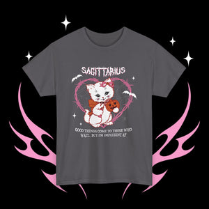 Sagittarius Halloween Kitty Cat Unisex Short Sleeve Tee