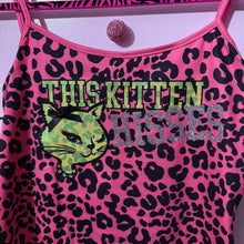 Load image into Gallery viewer, this kitten hisses pink leopard tank top Large
