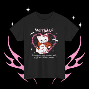 Sagittarius Halloween Kitty Cat Unisex Short Sleeve Tee