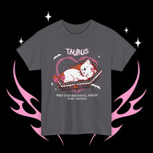 Load image into Gallery viewer, Taurus Halloween Kitty Cat Unisex Short Sleeve Tee
