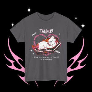 Taurus Halloween Kitty Cat Unisex Short Sleeve Tee