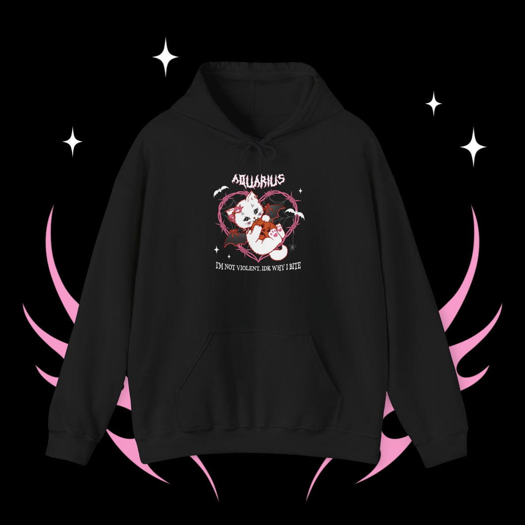 Aquarius Halloween Kitty Cat Unisex Hoodie