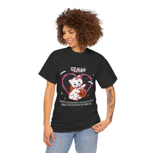 Gemini Halloween Kitty Cat Unisex Short Sleeve Tee