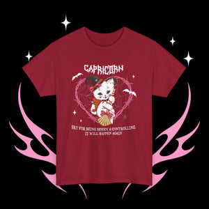 Capricorn Halloween Kitty Cat Unisex Short Sleeve Tee