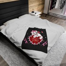 Load image into Gallery viewer, Don’t be a Dick Kitty Cat Velveteen Plush Blanket
