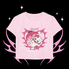 Load image into Gallery viewer, Cancer Kitty Cat Women&#39;s Baby Tee
