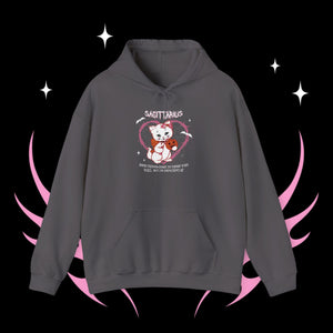 Sagittarius Halloween Kitty Cat Unisex Hoodie