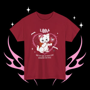 Libra Halloween Kitty Cat Unisex Short Sleeve Tee