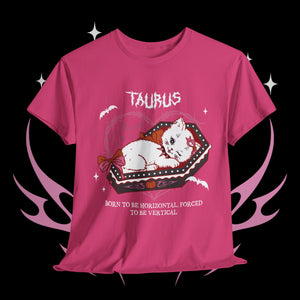 Taurus Halloween Kitty Cat Unisex Short Sleeve Tee