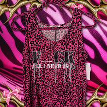 Load image into Gallery viewer, F_ck all i need is u pink leopard tank top
