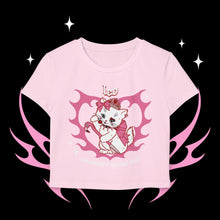 Load image into Gallery viewer, Leo Kitty Cat Women&#39;s Baby Tee
