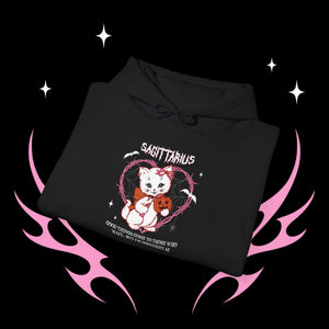 Sagittarius Halloween Kitty Cat Unisex Hoodie