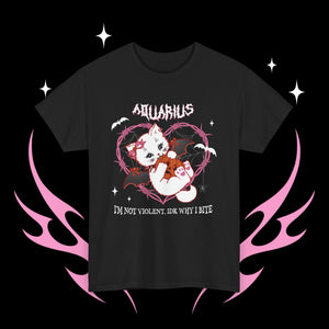 Aquarius Halloween Kitty Cat Unisex Short Sleeve Tee