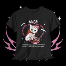 Load image into Gallery viewer, Aries Halloween Kitty Cat Unisex Short Sleeve Tee
