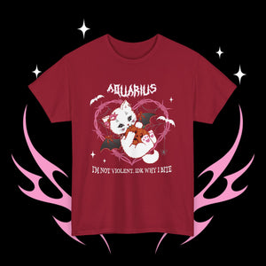 Aquarius Halloween Kitty Cat Unisex Short Sleeve Tee