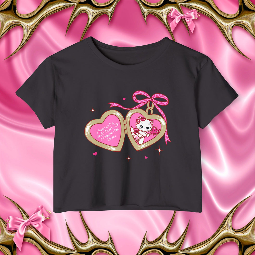 Kitty Cat Locket Crop Top