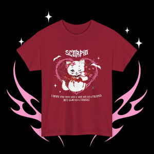 Scorpio Halloween Kitty Cat Unisex Short Sleeve Tee