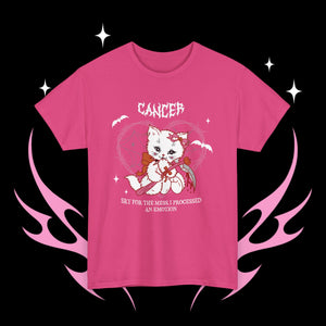 Cancer Halloween Kitty Cat Unisex Short Sleeve Tee