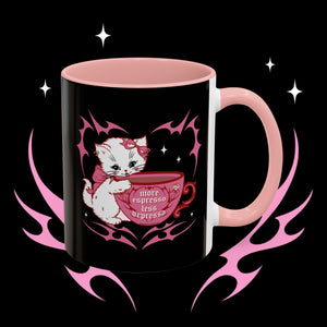 More Espresso Less Depresso Kitty Cat Coffee Mug (11oz)