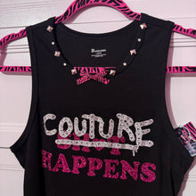 Load image into Gallery viewer, couture happens black tank top
