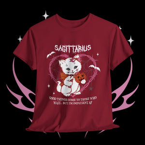 Sagittarius Halloween Kitty Cat Unisex Short Sleeve Tee