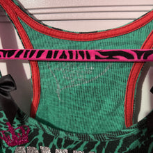 Load image into Gallery viewer, swag princess teal zebra leopard tank top Medium
