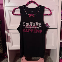 Load image into Gallery viewer, couture happens black tank top
