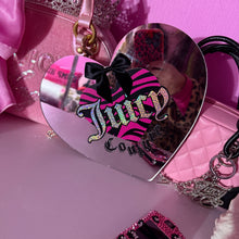 Load image into Gallery viewer, juicy inspired logo pink zebra heart mirror wall decor
