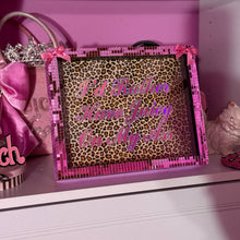 Load image into Gallery viewer, juicy inspired i’d rather have juicy pink disco frame wall decor
