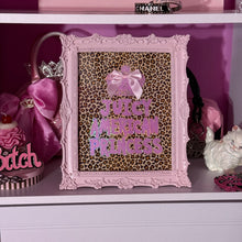 Load image into Gallery viewer, juicy inspired juicy american princess pink ornate frame wall decor
