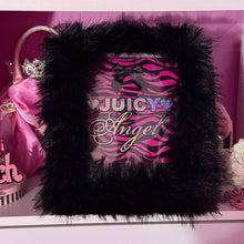 Load image into Gallery viewer, juicy inspired juicy angel pink zebra faux fur frame wall decor
