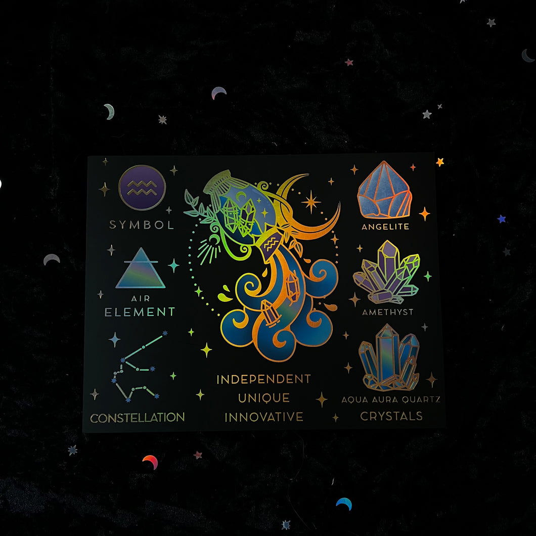 Crystals for the Zodiacs Prints (Individual or Set of 3)