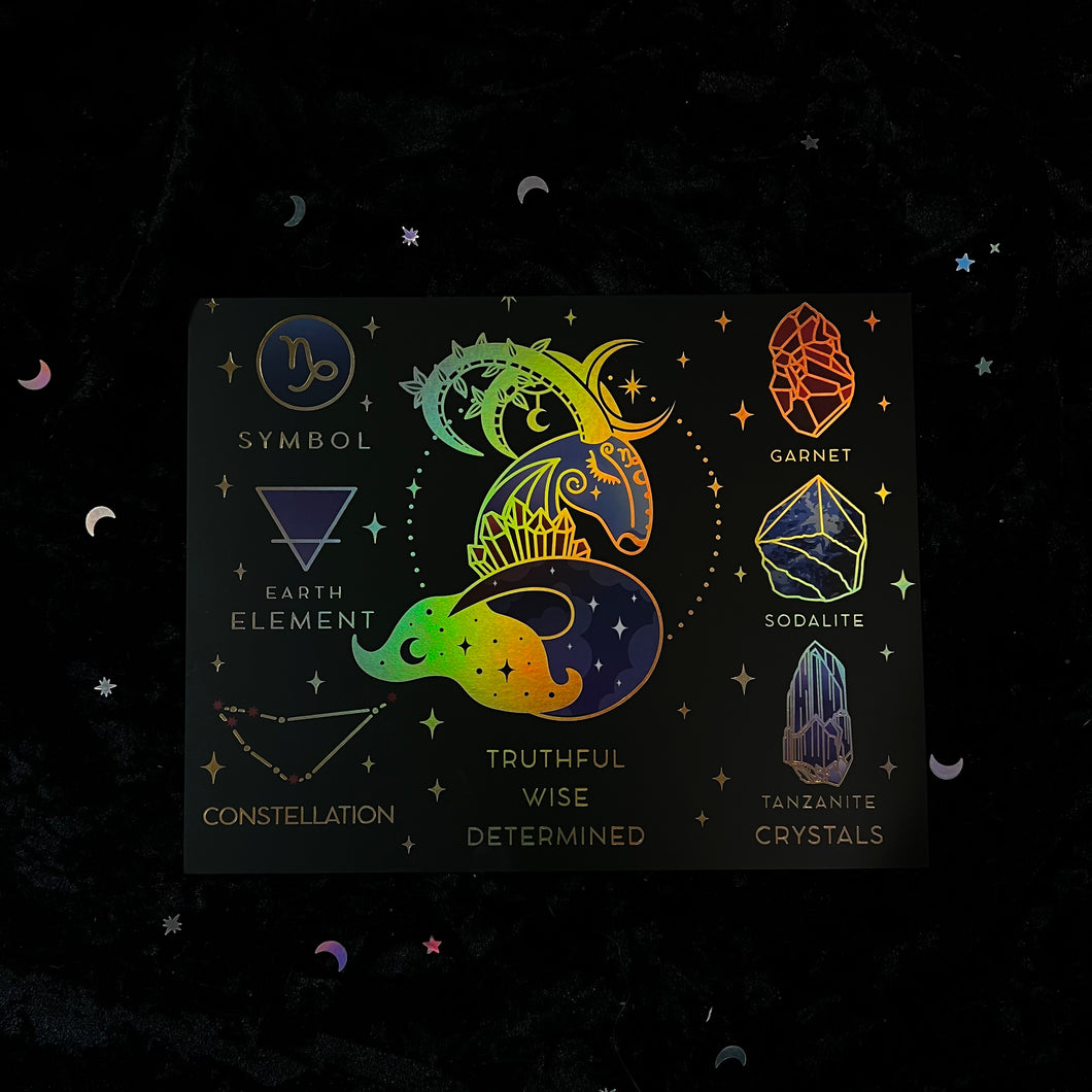 Crystals for the Zodiacs Prints (Individual or Set of 3)