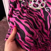 Load image into Gallery viewer, kittens give stitches pink zebra shirt top
