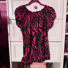 Load image into Gallery viewer, Life is better blonde pink zebra shirt top
